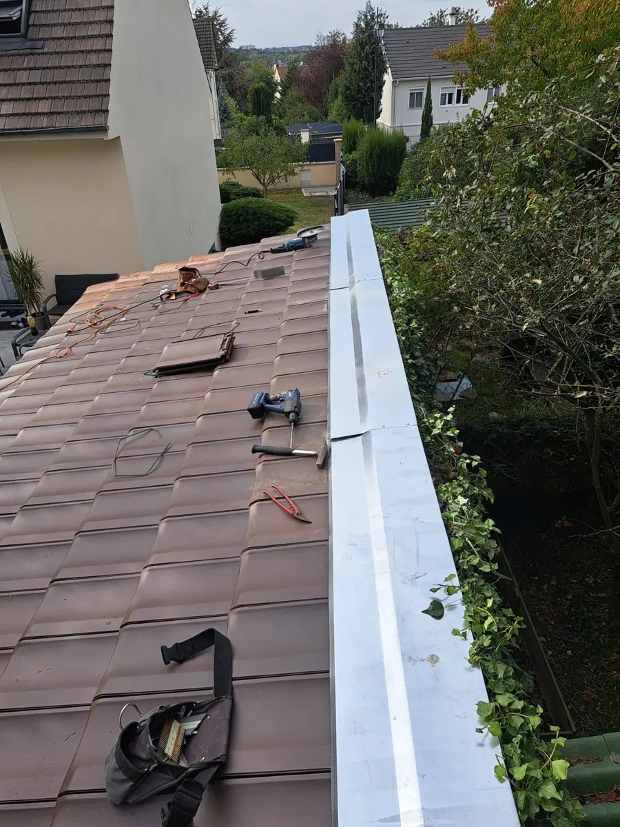 Rive zinc sur toiture